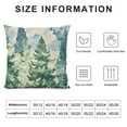 thumbnail image 5 of Chilfamy  Watercolor Blue Green Tree Pillow Covers Rustic Style Nature Forest Print Decorative Throw Pillows Winter Christmas Square  Cushion Case for Home Sofa Couch Bed Outdoor, 5 of 5