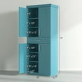 thumbnail image 7 of Demi Bonn 72" Modern Kitchen Pantry Freestanding Cabinet Cupboard with Doors and Drawer, Adjustable Shelving for Home, Dining Room, Blue, 7 of 7
