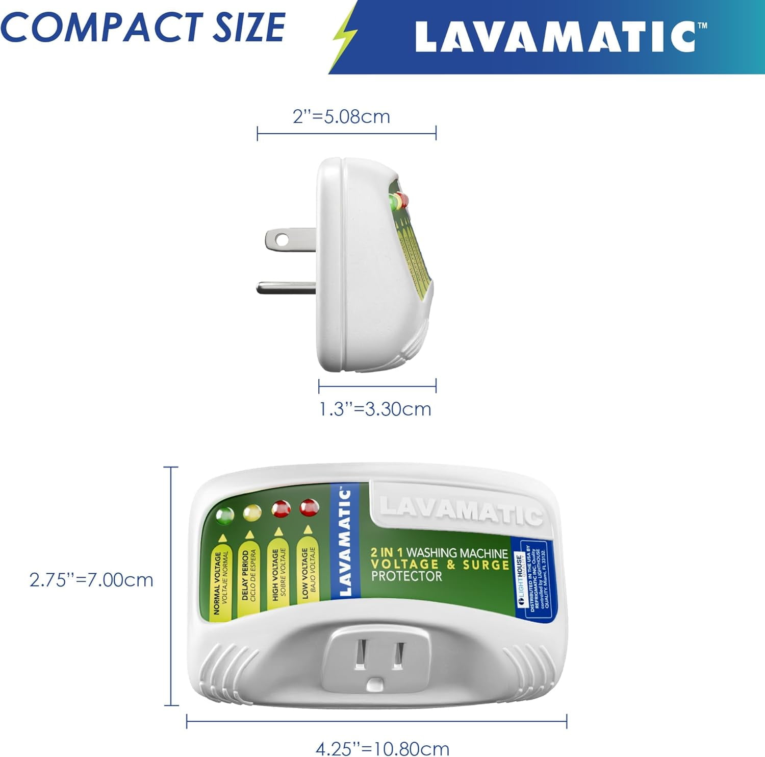 Lavamatic  Ws-10521 Electronic Surge Protector For Washing Machine - Front Top Load Washers