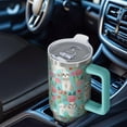 thumbnail image 6 of OBREWU Bichon Dog Blue Florals Tumbler with Handle and Lid,Bichon Dog Blue Florals 40oz Double Wall Vacuum Insulated Tumbler,Cups Gift for Women and Men, 6 of 7