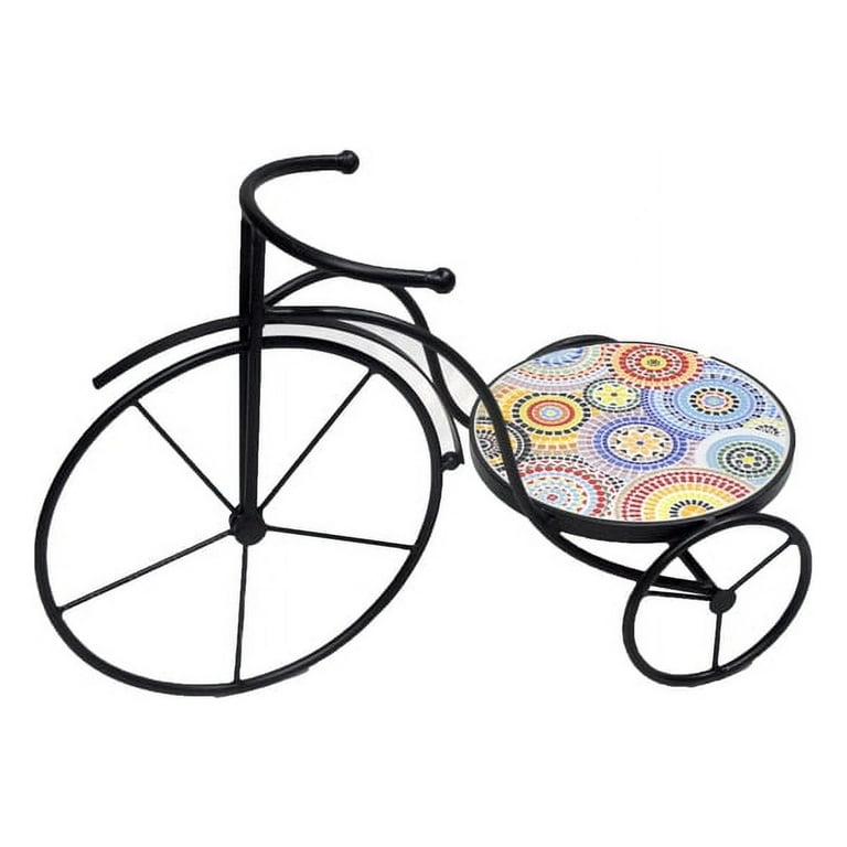 Infinity 13.78 in. H Metal Bicycle Plant Holder