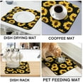 thumbnail image 5 of Coffee Bar Mat Rubber Dish Drying Mat For Kitchen Counter Coffee Mat for Home Bar Gift Kitchen Mat Coffee Bar Accessories Decorative Sunflower lemon Coffee Shop Dish Drying Pad 16" X 18", 5 of 6