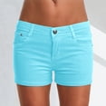 thumbnail image 2 of Shorts for Women Colorful Denim Casual Candy White High Waist Summer Shorts, 2 of 6