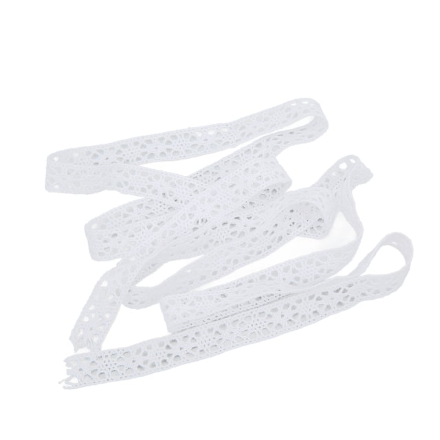 Cinta de encaje Hilo de algodón 20 yardas Accesorios decorativos blancos para bricolaje Ropa Regalo Álbum de recortes Decoración