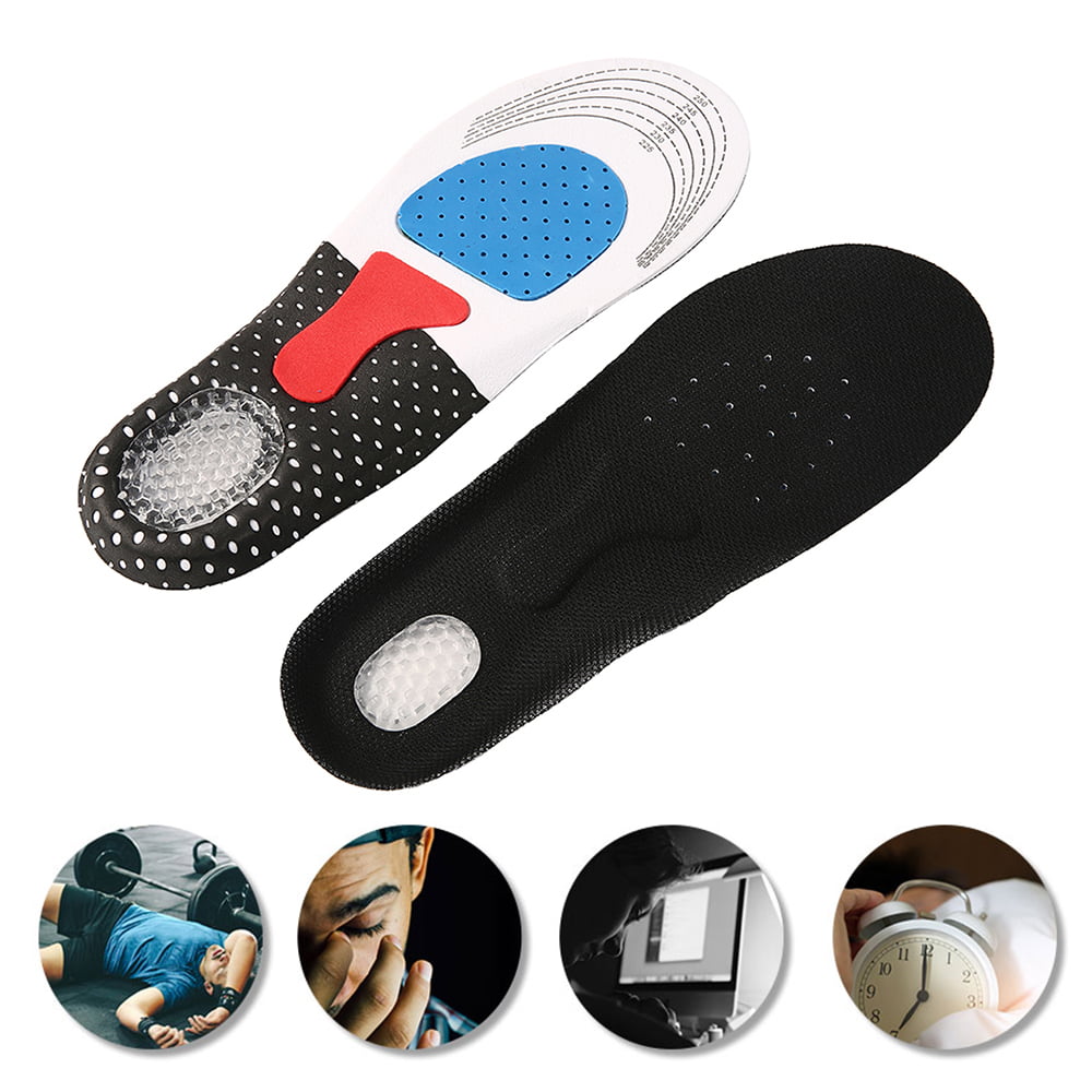 1 Pair Silicone Gel Plantar Fasciitis Orthopedic Insoles Arch Sport Shoe Pads 