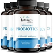 (5 Pack) Vitamins Ultra Wholesome Probiotics- 51 Billion CFU and 18 Strains - 300 Capsules
