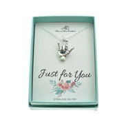 MOM AND THREE DAUGHTERS I Love You In Sign Language in Sterling Silver on an 18" Sterling Silver Cable Chain. Sign Language Necklace.