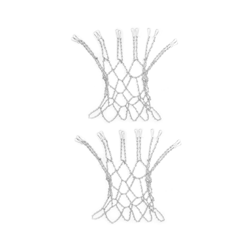 IBASETOY 2Pcs Heavy Duty Iron Chain Basketball Net Rust Resistant for Outdoor and Indoor Use