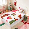 thumbnail image 2 of Manfei Dog Twin Fitted Sheet Christmas Bedding, Coral White 2-Piece 1 Fitted Sheet and 1 Pillowcase, 2 of 4