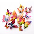 thumbnail image 1 of 12 Pcs Autocollants Butterfly Tridimensionnels à Double Couche, Autocollants Butterfly Créatifs pour Réfrigérateur avec Colle, Autocollants pour Garde-Robe, 1 of 5