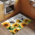 thumbnail image 2 of Rectangle Rug 2x3Ft Watercolor Farm Sunflowers Bee Soft Indoor Throw Rugs Carpets for Living Dining Bedroom Kids Room Non-Slip Playroom Crawl Rug Floor Mats Spring Country Floral, 2 of 9