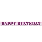 Pink Happy Birthday Foil Fringe Party Banner, 7', by Way To Celebrate
