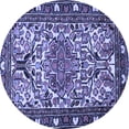 thumbnail image 1 of Ahgly Company Machine Washable Indoor Round Persian Blue Traditional Area Rugs, 5' Round, 1 of 4