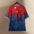 thumbnail image 4 of Women's 250th Anniversary USA Shirt Mid Sleeve Independence Day Top 4th of July Shirts America 250 Merchandise Loose Star Print Tee, 4 of 5