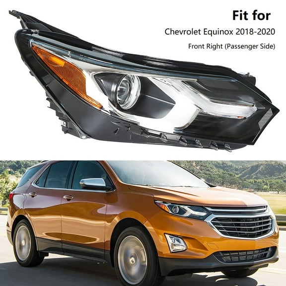 Headlight Housing Assembly Front Right Passenger Side, High Light Transmission Headlamp Housing Assembly (without Bulb) Fit for Chevrolet Equinox 2018-2020