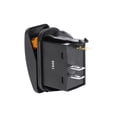 thumbnail image 3 of 12V DC 20A 3-Pin SPST LED On/Off Rocker Switch Kit - AMBER, 3 of 4