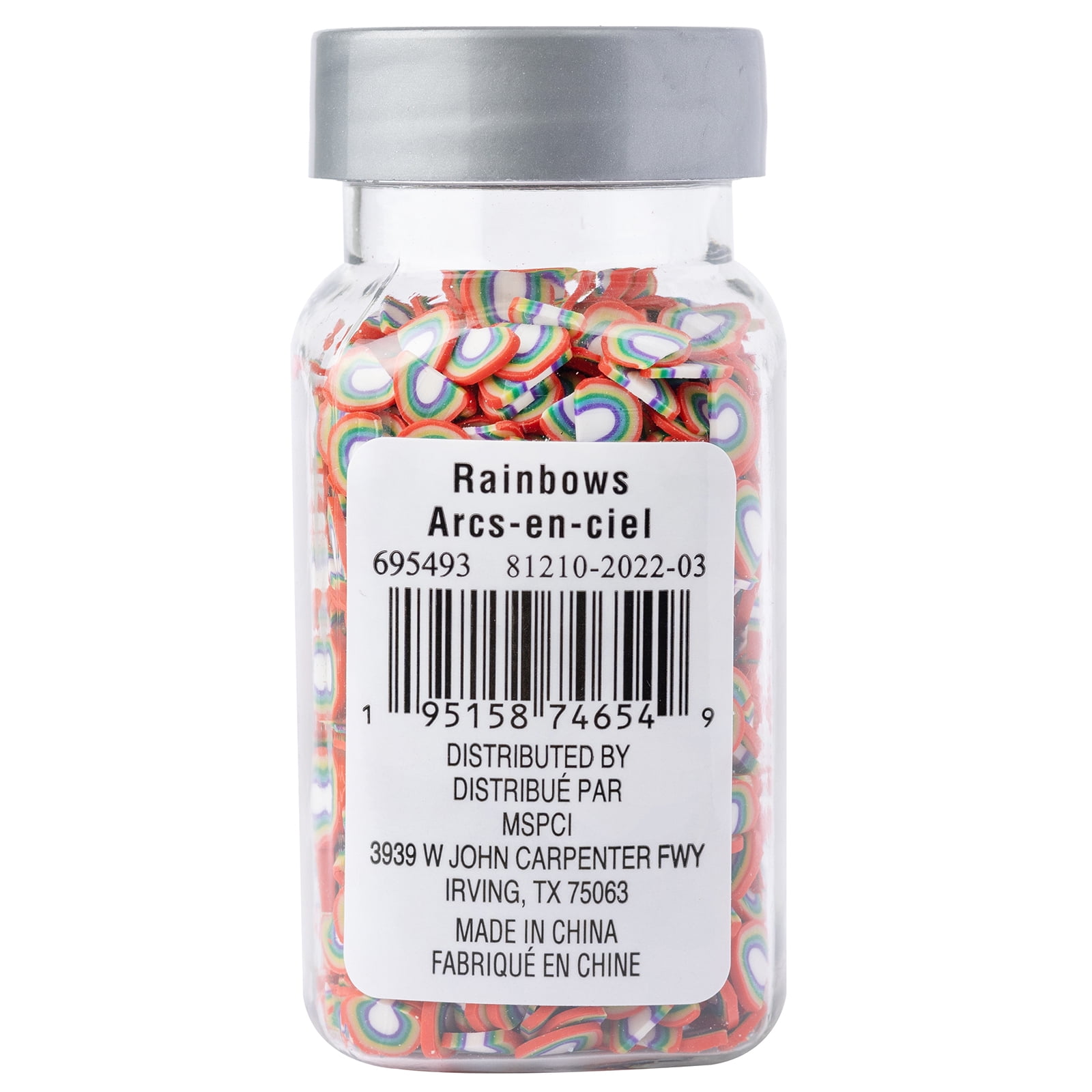Recollections Rainbow Specialty Glitter - 1.05 oz Jar, Multicolor Plastic Glitter Shapes for Paper Crafts & DIY Projects, 12 Pack