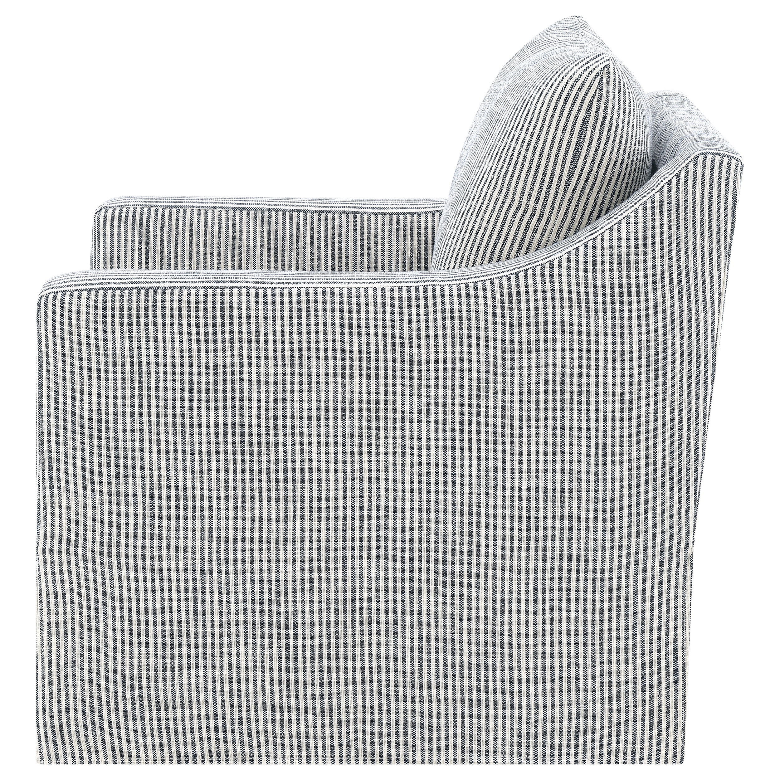 Winter Fabric Upholstered Sloped Arm Accent Swivel Chair Gray