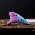 thumbnail image 1 of Instrumento musical de estilo estrellado de Ocarina Alto C de cerámica de 12 agujeros, 1 of 8