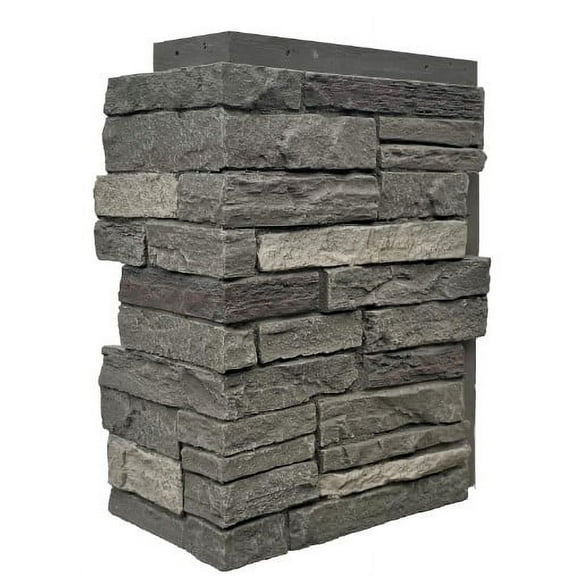NextStone Polyurethane Faux Stone Siding, Pewter, 43", 4 Count