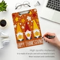 thumbnail image 4 of FMSHPON Happy Thanksgiving Three Gnomes Clipboard Hardboard Wood Nursing Clip Board and Pull for Standard A4 Letter 13x9 inches, 4 of 7