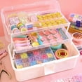 thumbnail image 6 of Multifunctional Household Portable Plastic Large Capacity 2/3 Layers Makeup Hairpin Organizer Jewelry Organizer Nail Art Box Storage Box BLUE 2 LAYERS, 6 of 8