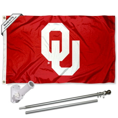 - OU Sooners OU Logo 3x5 Flag and Accessory Kit