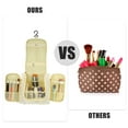 thumbnail image 5 of Unique Bargains Floral Makeup Bag Zipper Flower Cosmetic Pouch Beige, 5 of 7