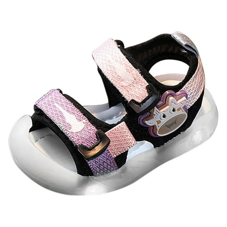 

Akiihool Summer Sandals for Baby Girls Closed Toe Flat Casual Sandals Summer Shoes Size 16 Pink