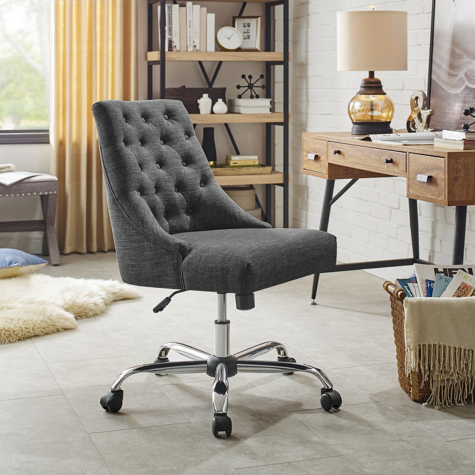 Pettengill swivel tufted executive chair deals