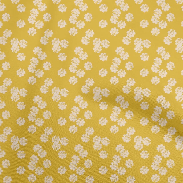 oneOone Rayon Yellow Fabric Florals Sewing Craft Projects Fabric Prints By Yard 56 Inch Wide-XY