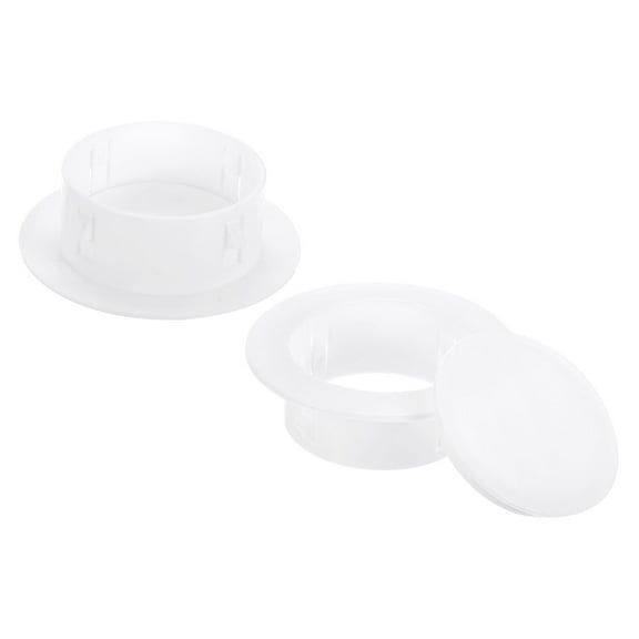 Uxcell PP Air Conditioning Wall Hole Cover for 3.2" - 3.6" Diameter Hole, White, 2Pcs