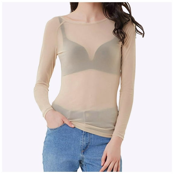 Women Mesh Tops Sheer Shirt Long Sleeves T-Shirt Clubwear Party Tees,funny christmas shirt,womens christmas shirt，christmas shirts for women plus size