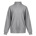 thumbnail image 4 of GUACER Mock Neck Sweatshirts for Women Oversized Soft Long Sleeve Casual Pullover Tops, 4 of 8