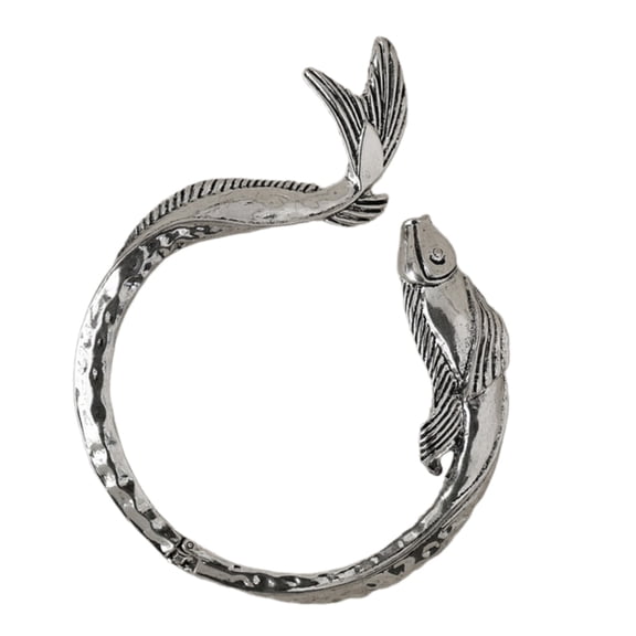 Exaggerated Fish Necklace Statement Jewelry Cuff Necklace Alloy Texture Unique Neck Jewelry for Fashion Individuals