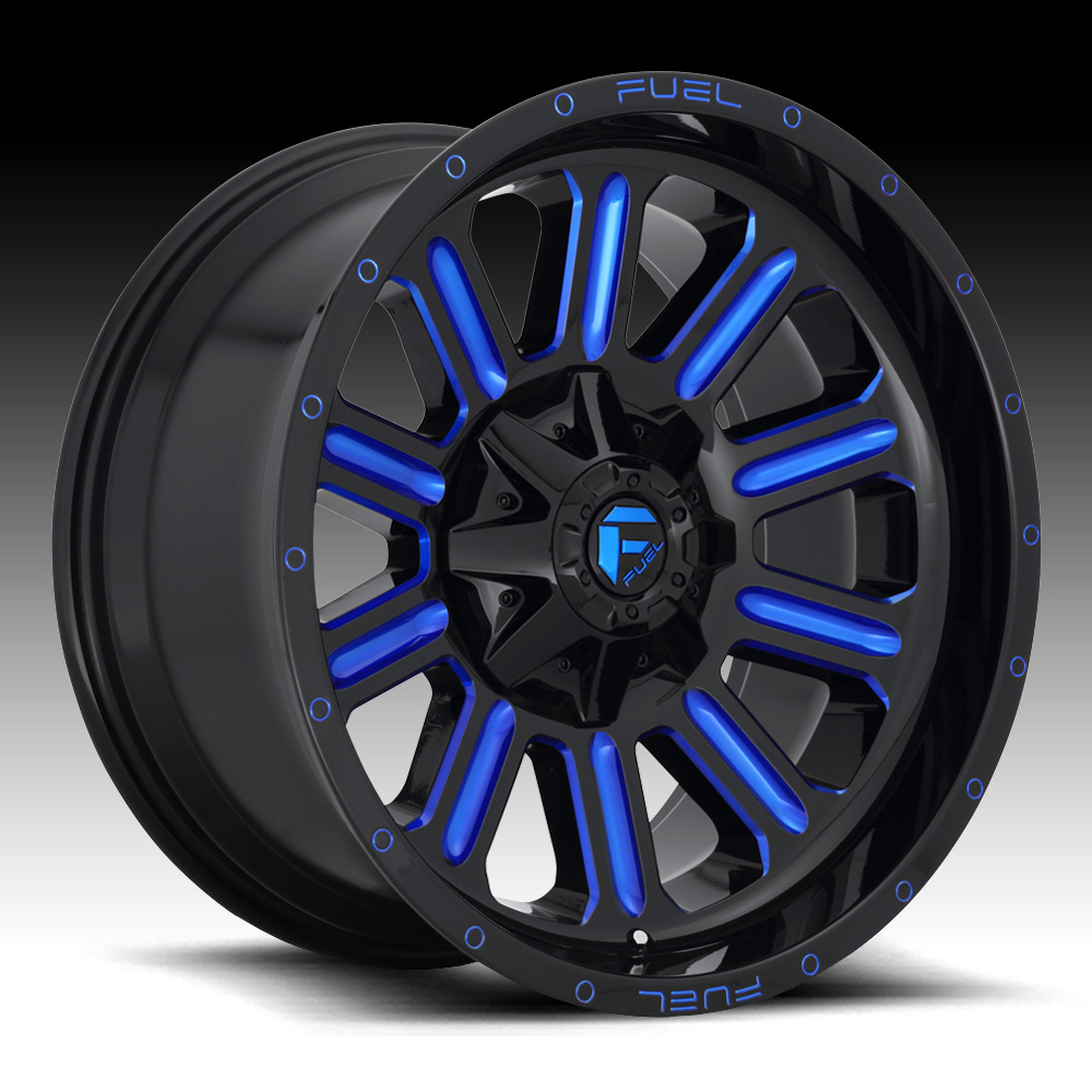 Fuel D646 Hardline Gloss Black Milled Blue 20x10 6x135 / 6x5.5 18mm