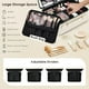 thumbnail image 3 of Estuche de maquillaje Faquenc Leather con espejo iluminado por LED y soporte para brochas, 3 of 9