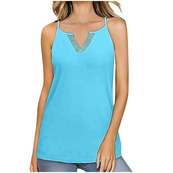 Wycnly Cami Top for Women Gym Tops for Women Loose Lightweight Comfy Spaghetti Strap Tops 2026 Casual Solid Sleeveless Shirt Girls Sleeveless Shirt