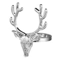 thumbnail image 2 of 4Pcs Christmas Deer Head Design Napkin Rings Alloy Napkin Holder Party Decor, 2 of 6