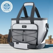 Igloo Marine 28 Can Capacity Soft-Sided Tote Cooler, White and Gray