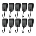 thumbnail image 2 of Ganchos de cuero S de 10x PU con gancho de almacenamiento de bucle de cuero PU conveniente ganchos versátiles versátiles para baño para la oficina del, 2 of 8