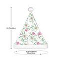 thumbnail image 3 of Fuzoiu Lilies Flowers Print Santa Hat Christmas Hat for Adults,Santa Hats with Pompom, Unisex Xmas Holiday Hat for Christmas New Year Festive Party Supplies, 3 of 6