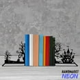 thumbnail image 3 of Handmadetneonsign Halloween Metal Bookends, Castle Spooky Tree Name Bookend, Table Bookshelf Decor 044115, 3 of 4