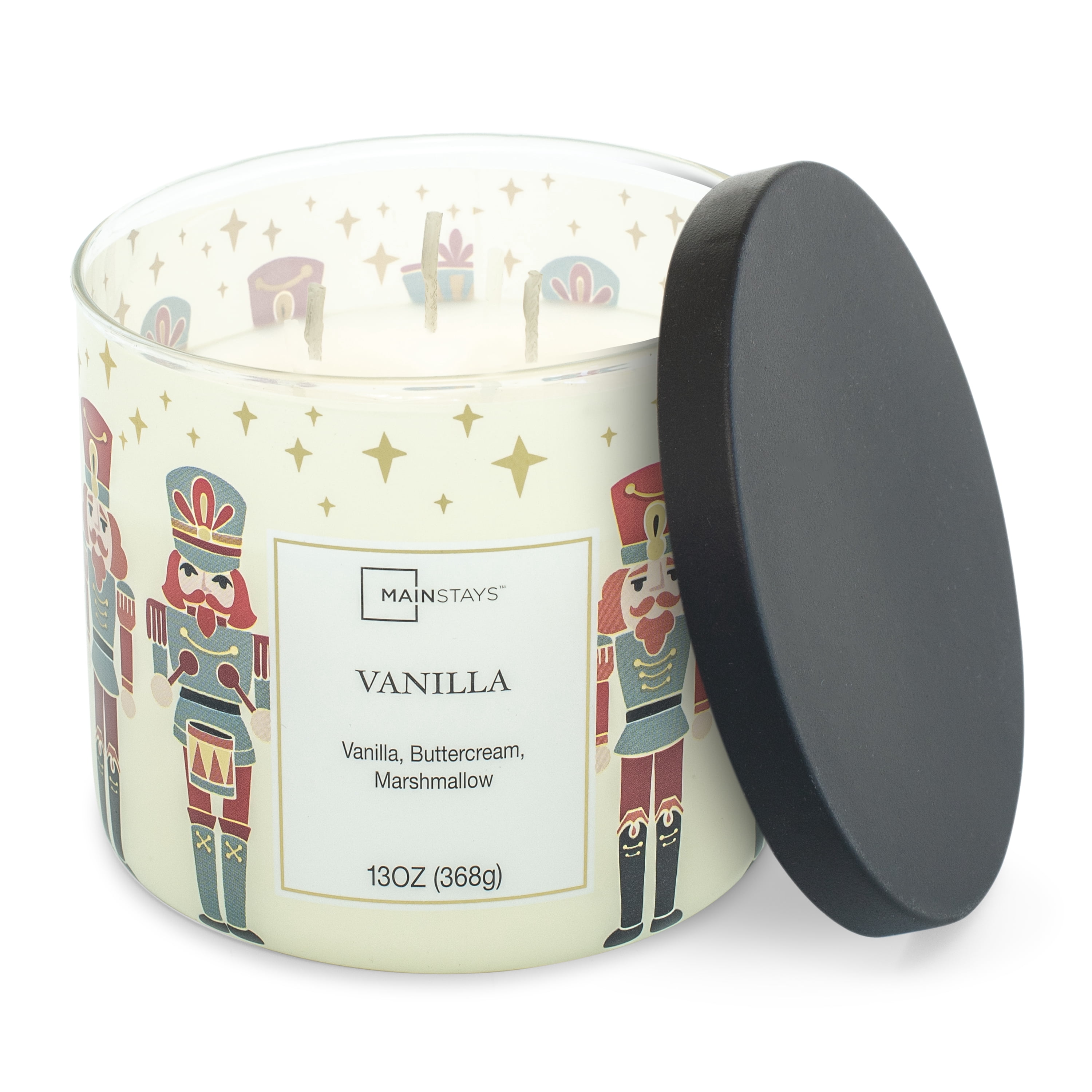 Mainstays Scented 3-Wick Jar Candle, Vanilla, 13 oz