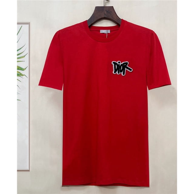 D10R Camiseta De Algodón Bordada monogram De Manga Corta Para Hombre S-4XL