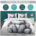 thumbnail image 6 of Eeyore 3 Piece Bedding Sets for Boys Girls Teens, Cartoon Soft Kids Duvet Cover with 2 Pillowcases, All Season Comforter Covers Bedroom Decor Gift, 86"x70", 6 of 8