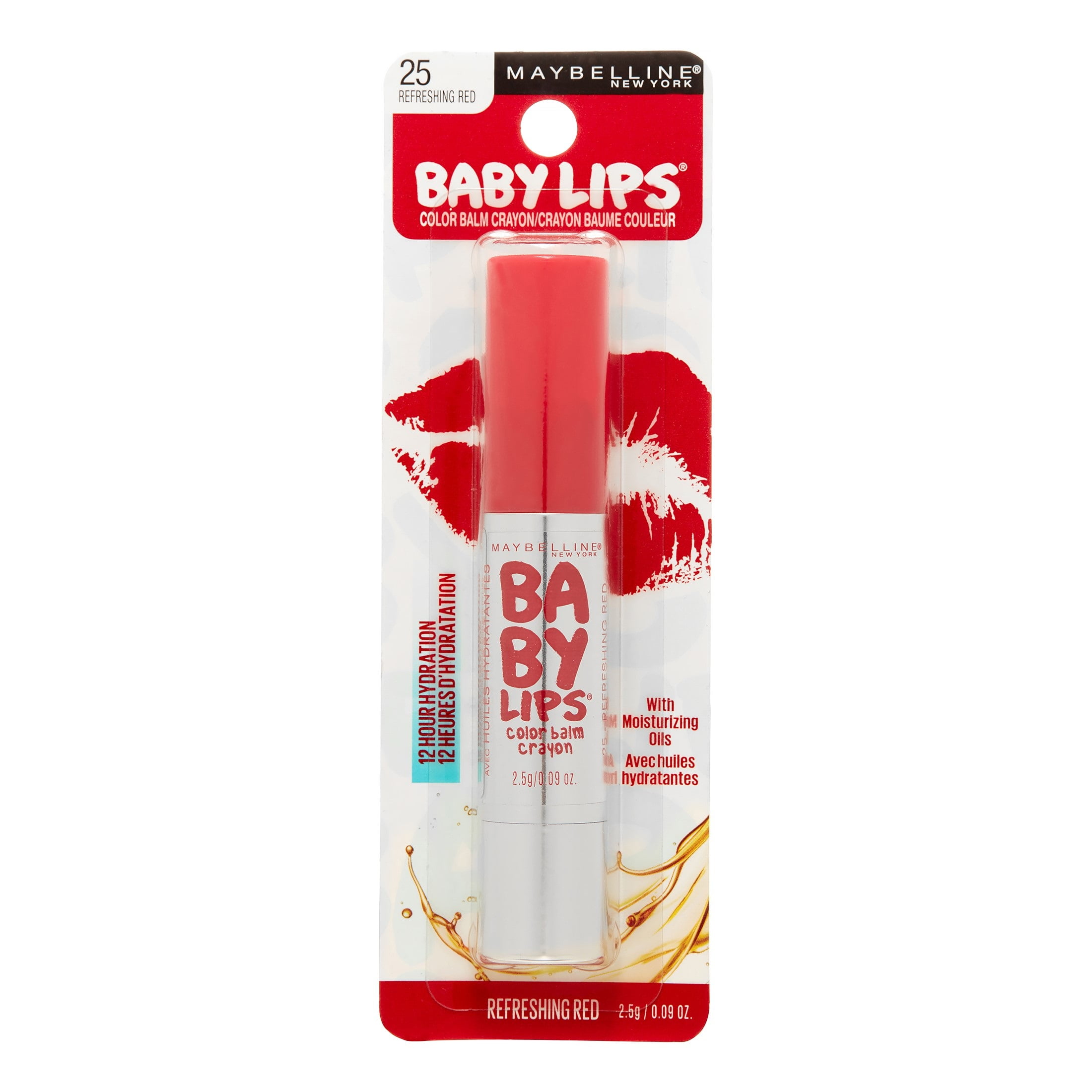 Maybelline Baby Lips Color Balm Crayon #25 Refreshing Red ...