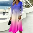 thumbnail image 6 of Women's Fall Boho Maxi Dress V Neck Long Sleeve a Line Dresses Elegant Holiday Party Dresses, 6 of 6