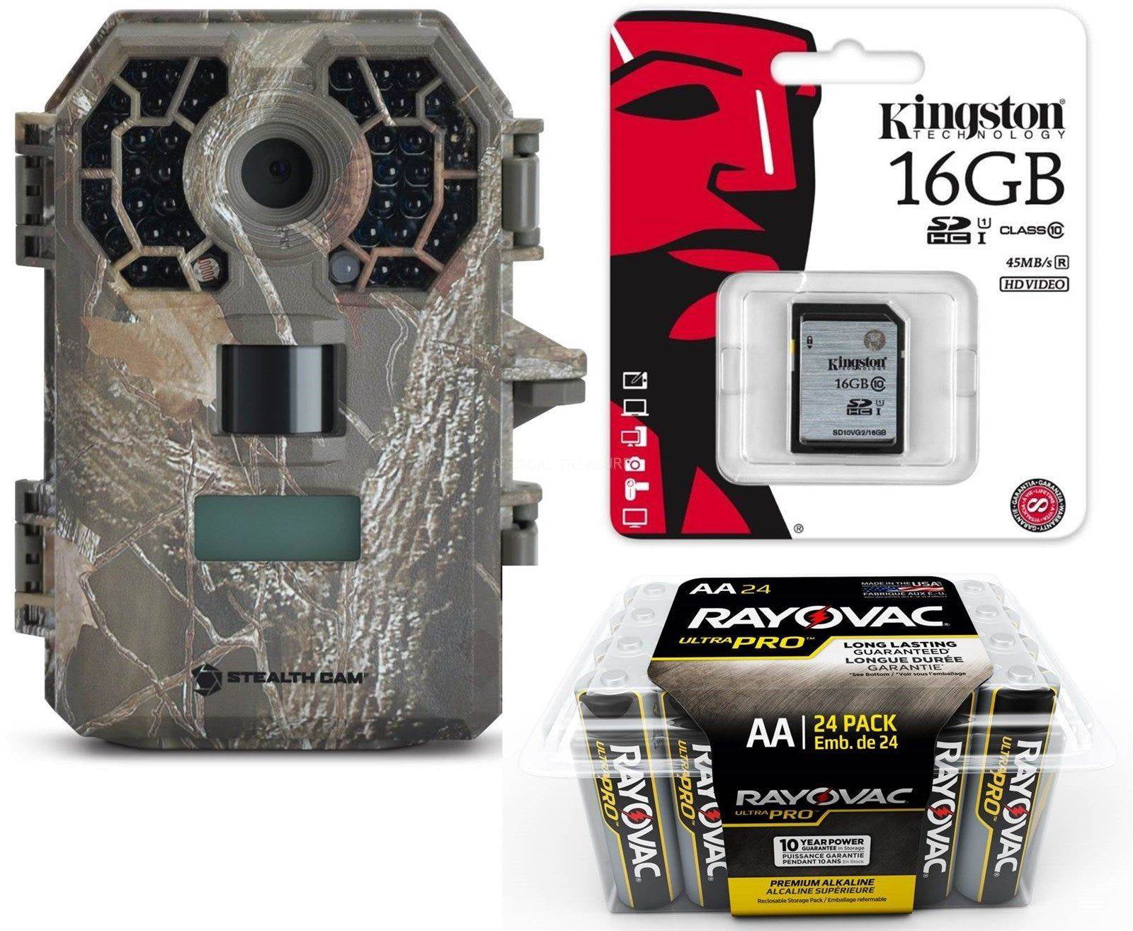 Stealth Cam Hunting Camera KIT No Glow Camera VIDEO 16 GB SD Card & Batteries 