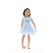 Bluey Toddler Girl Tiered Tutu Dress with 3D Butterflies, Sizes 12M-5T